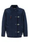 Fay Relaxed-fit Jacket With Button-up Front In Blue