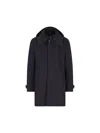 Fay Men Morning Coat Travel In Jersey Stretch In Blue