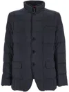 Fay Double-front Quilted Jacket With Water-repellent Finish In Blue