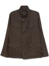 Fay Brown Jacket In Line With Four Pockets In Brown