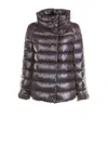 Fay Quilted Cape Down Jacket With Zip In Brown