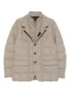 Fay Quilted Grey Jacket With Structured Silhouette In Neutral
