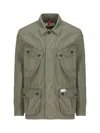 Fay Collared Jacket With Four Front Pockets In Green