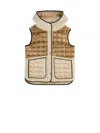 Fay Quilted Hooded Vest In Neutral