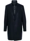 Fay Coat Logo Embroidered Rear Vents In Blue