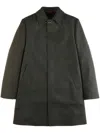 Fay Straight Wool-cashmere Blend Coat With Side Pockets In Multicolor
