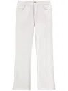 Fay Straight-leg Beige Pants With Flared Hem