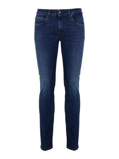 Fay 5-pocket Denim Trousers In Blue