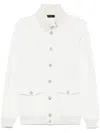 Fay Jersey Bomber Jacket In Neutrals