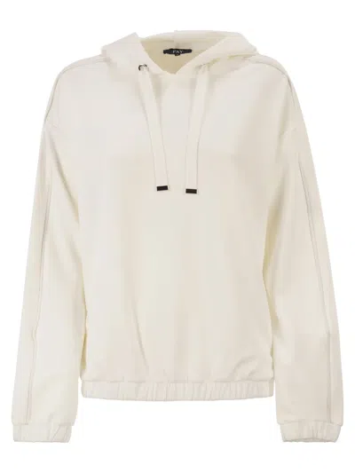 Fay Jersey Hooded Sweatshirt In Neutral