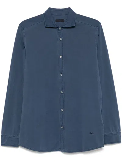 Fay Jersey Shirt In Blue