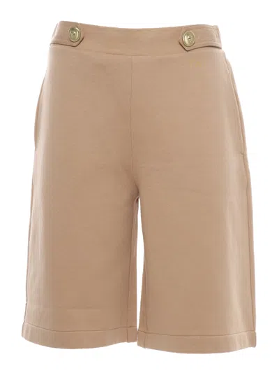 Fay Jersey Shorts In Beige
