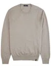 FAY JUMPER IN BEIGE MERINOS WOOL KNIT