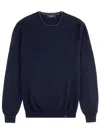 Fay Jumper In Blue Shaved Wool Knit In Blu Grigio