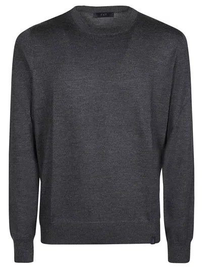 Fay Jumper In Merinos Wool Knit In Catrame