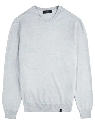 Fay Jumper In Merinos Wool Knit In Grey