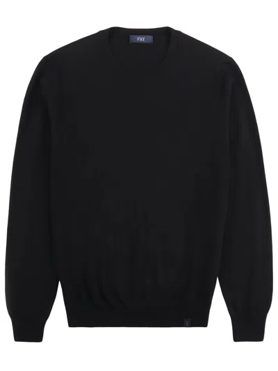 Fay Jumper In Merinos Wool Knit In Nero