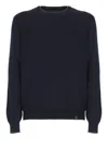 Fay Jumper In Shaved Wool Knit In Blue