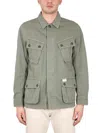 Fay Collared Jacket With Four Front Pockets In Green