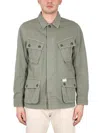 Fay Collared Jacket With Four Front Pockets In Green