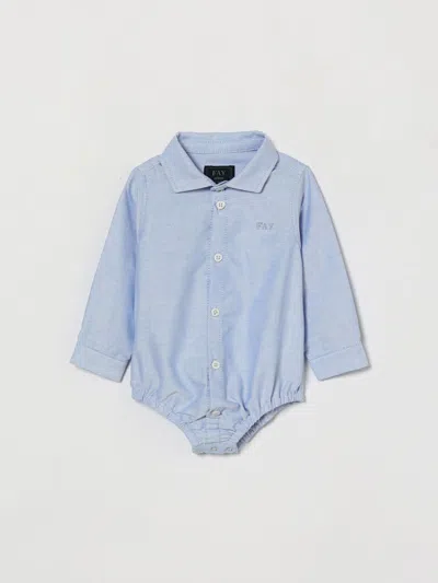 Fay Junior Babies'  Bodysuit Kids Color Sky In Brown