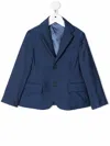 Fay Junior Blazer With Embroidered Logo In Blu
