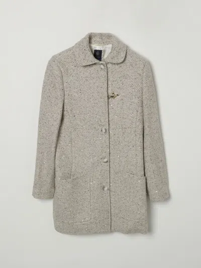 Fay Junior Coat  Kids Color Ivory In Gray