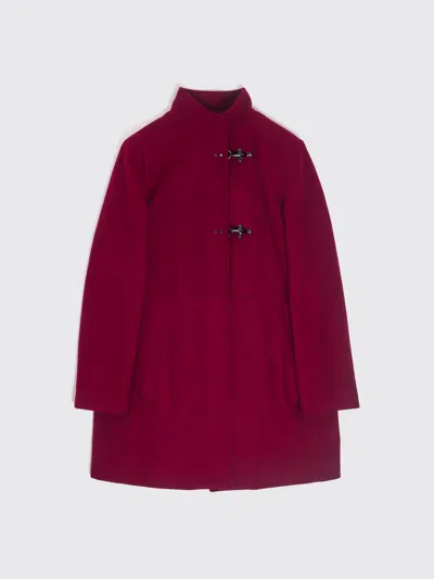 Fay Junior Coat Kids Color Burgundy In Red