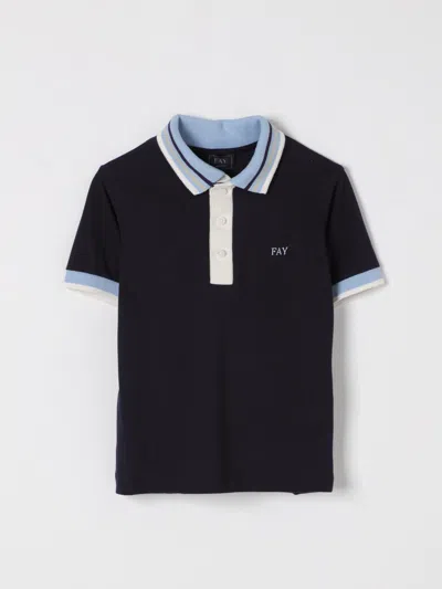Fay Junior Polo Shirt  Kids Color Blue