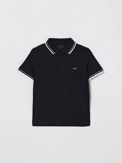 Fay Junior Kids' ポロシャツ  ボーイ カラー ブルー In Blue