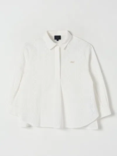 Fay Junior Shirt  Kids Color Ivory In White