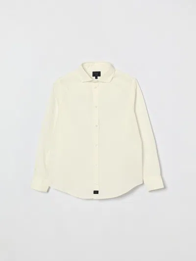 Fay Junior Kids' シャツ  ボーイ カラー アイボリー In Multi