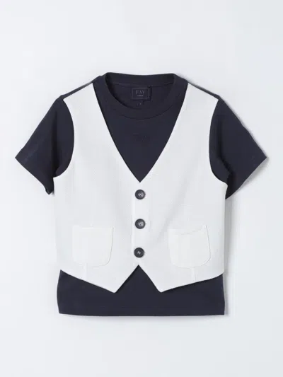 Fay Junior T-shirt  Kids Color Blue In 蓝色