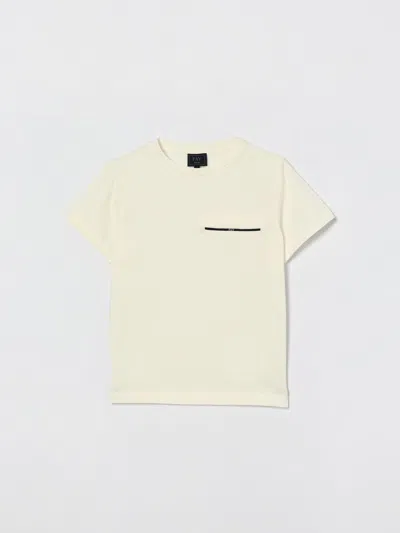 Fay Junior Kids' Tシャツ  ボーイ カラー アイボリー In Multi