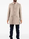 Fay Kaput Button-up Coat In Neutral