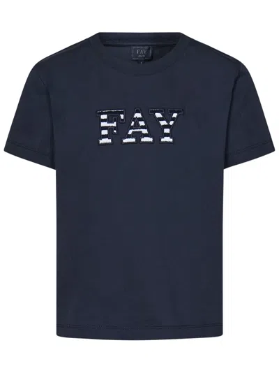 Fay Kids T-shirt In Blue