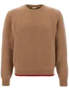 Fay Knitted Jumper In Brown