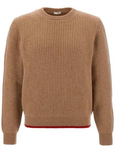 Fay Knitted Jumper In Brown