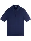 Fay Knitted Polo Shirt In Blau