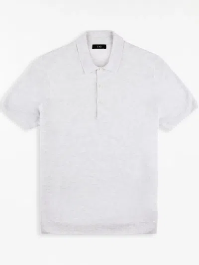 Fay Knitted Polo Shirt In Gray