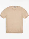Fay Short-sleeved Knitted T-shirt In Nude