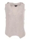Fay Hooded Knit Top In White
