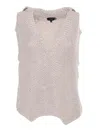 Fay Hooded Knit Top In White