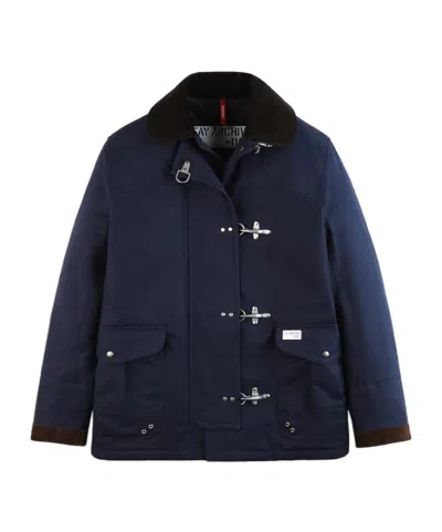 Fay Lapel Casual Jacket In Black