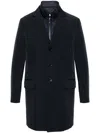 Fay Coat Logo Embroidered Rear Vents In Blue