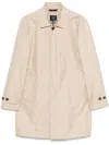 Fay Mantel Im Layering-look In Braun