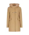 Fay Toggle Coat Db Front Nylon In Nude