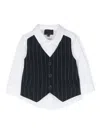 Fay Layered Cotton Shirt In White