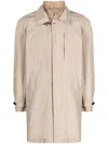 Fay Layered Design Trenchcoat In Braun