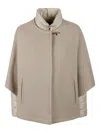 Fay 3-in-1 Double-face Wool And Cashmere Cape In Neutral